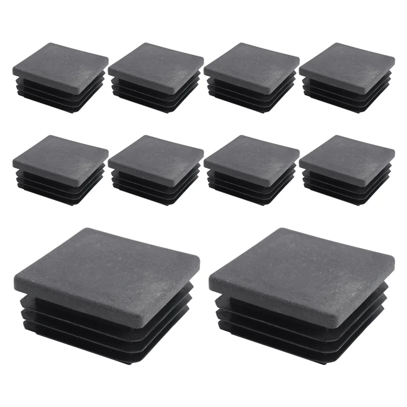 

【SEE】40 Pcs Plastic Square Blanking End Cap Tubing Tube Inserts 38Mm X 38Mm