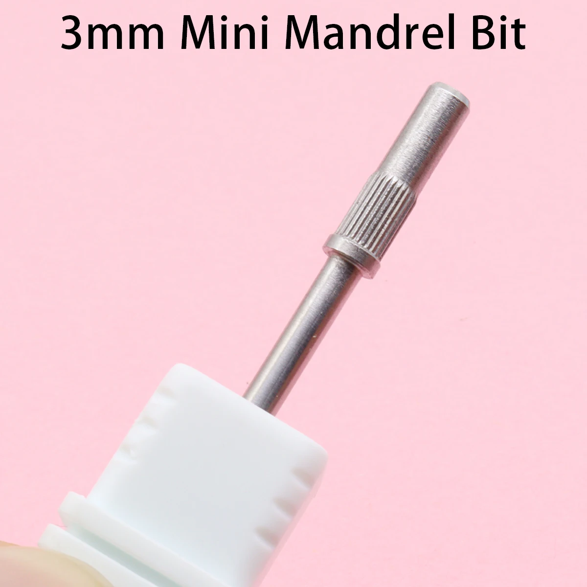 Mandrel alat pengamplasan Mini, 31 buah per set 3mm dengan pita pengamplasan, merah muda Mini Zebra, pita amplas kuku baja tahan karat 3 grit