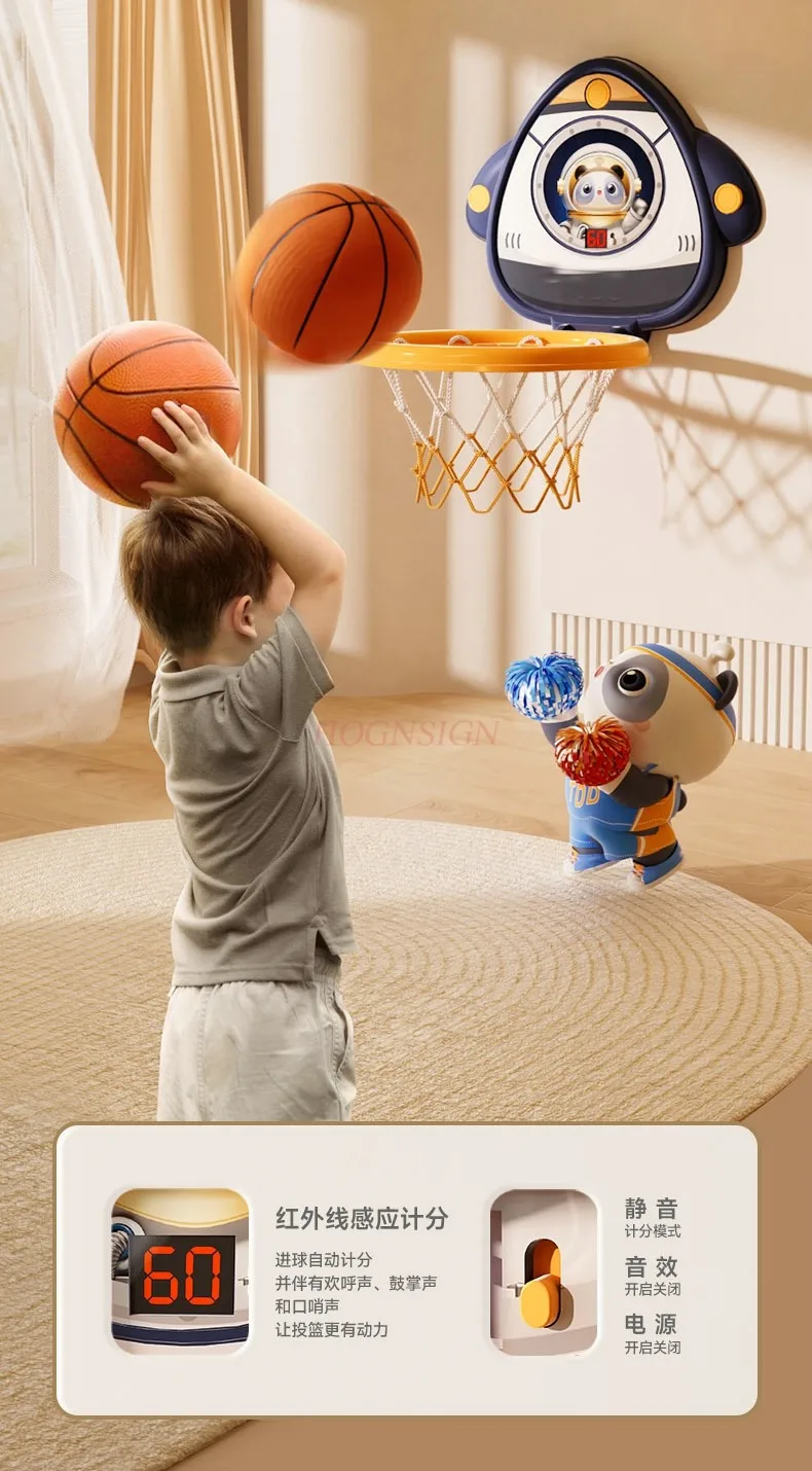 Baby Basketball Shooting Frame Indoor Hanging Children's Basketball Frame Gift Toys for Boys and Girls