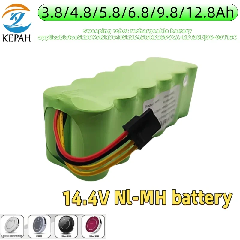 

14.4V NI-MH 3.8 - 12.8AH DJ96-00113C Battery for Samsung SR8895 SR8840 SR8845 SR8855 VCA-RBT20 Vacuum Cleaner Robot Part