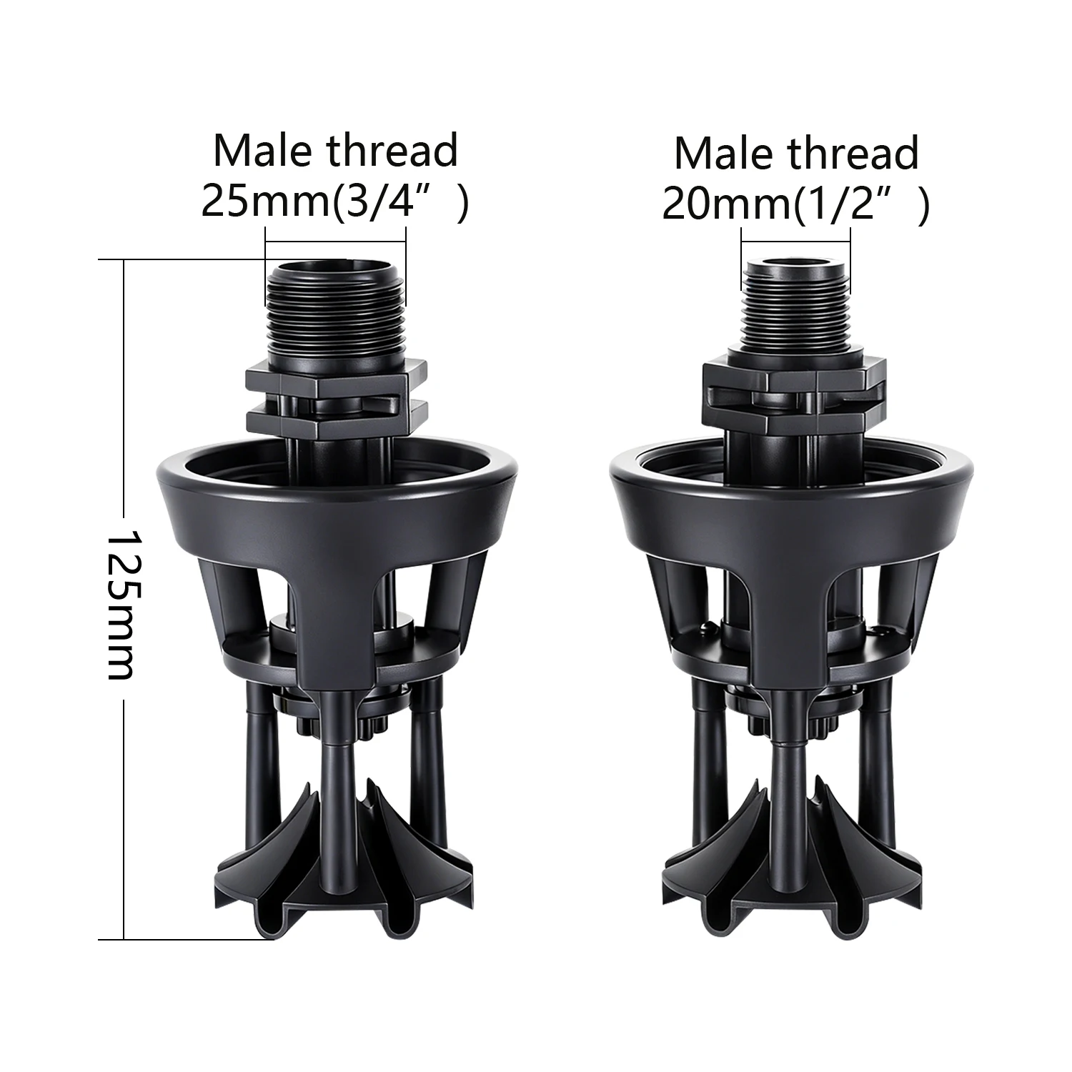 2Pcs 1/2''  3/4'' Male Thread 360 Degree Rotating Mini Swing Sprinkler Lawn Farm Irrigation Nozzle Wobbling Sprinkler