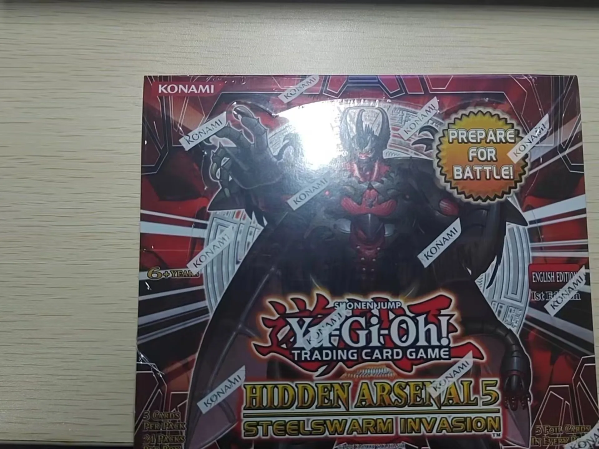 

Yugioh KONAMI Duel Monsters Hidden Arsenal 5 Steelswarm Invasion HA05 English 1st Edition Collection Sealed Booster Box