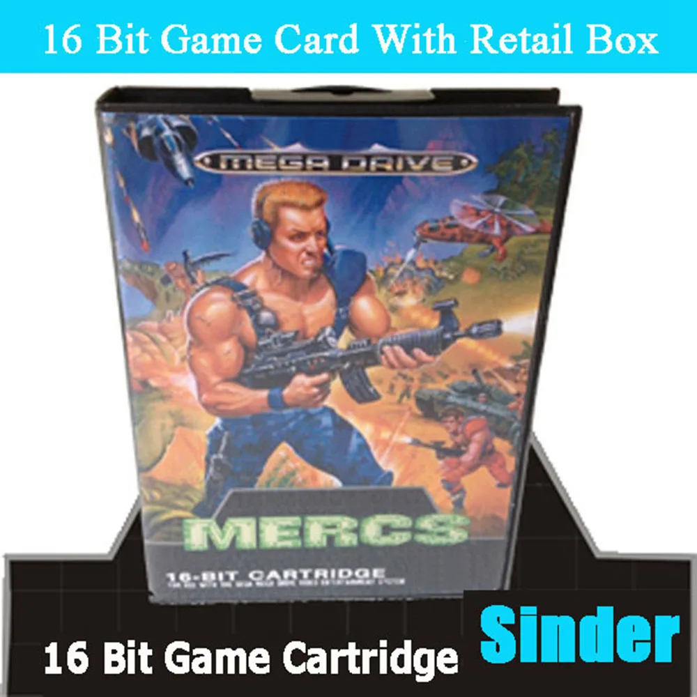 

Mercs 16Bit MD Game Cartridge with EUR Box for Sega Megadrive Genesis Systems