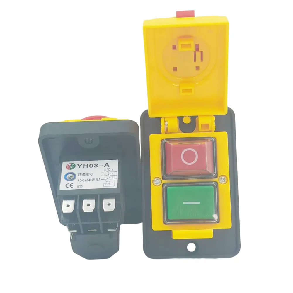 

YH03-A 7 Pins 400V IP55 Three-Phase Electromagnetic Emergency Stop Push Button Switch