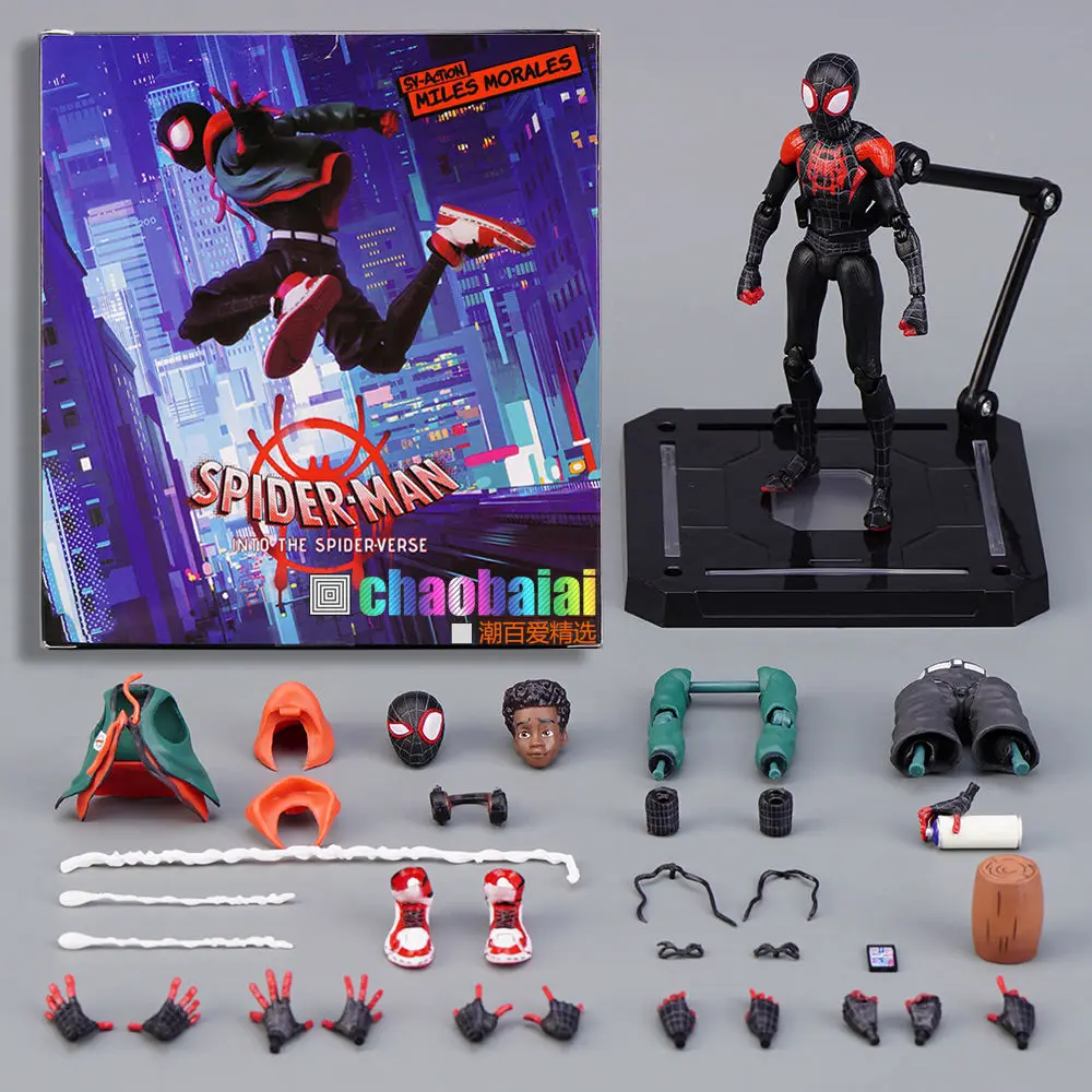 

Sentinel Sv Action Spider-man Into The Spider-verse Miles Morales Peter Parker Action Figure Model Toys Birthday Gift For Kids