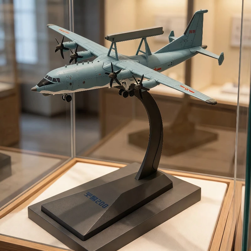 

1:200 KJ-200 Airborne Early Warning Aircraft Model Simulated Alloy Foam Military Airplane Toy For Desktop Display Collection