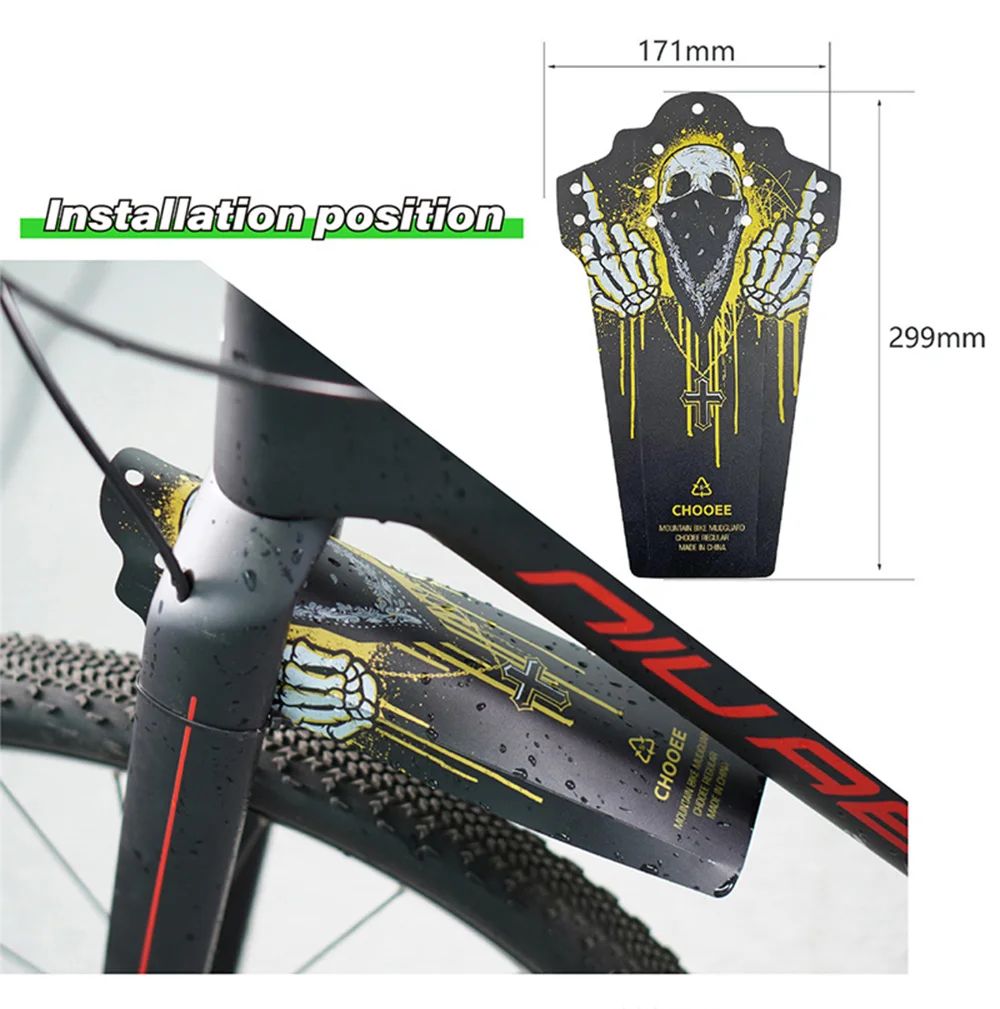 Bicycle Accessories Bike Parts Mtb Wings Mudguard PP Mountain Bike Road Folding Cycling Front + Rear Wheel Fenders 3pcs