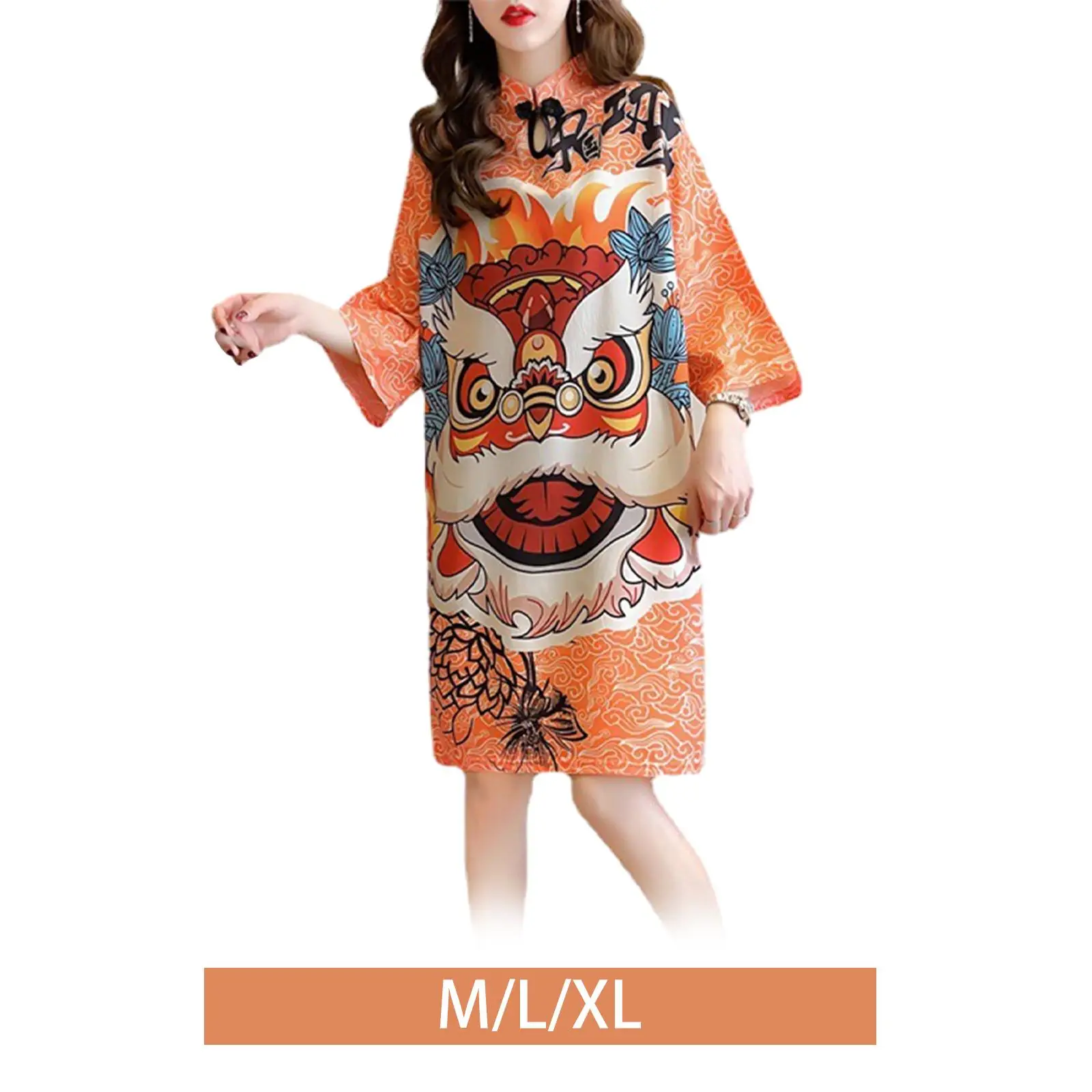 

Chinese Cheongsam Dress Mandarin Collar Costume Soft Evening Dress Cheongsam for Anniversary Dating Gowns Shopping Evening Party