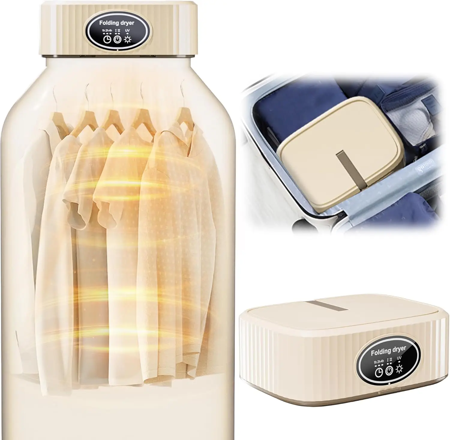 

Mini Portable Clothes Dryer with Timer for Apartment, RV, Dorm, Travel