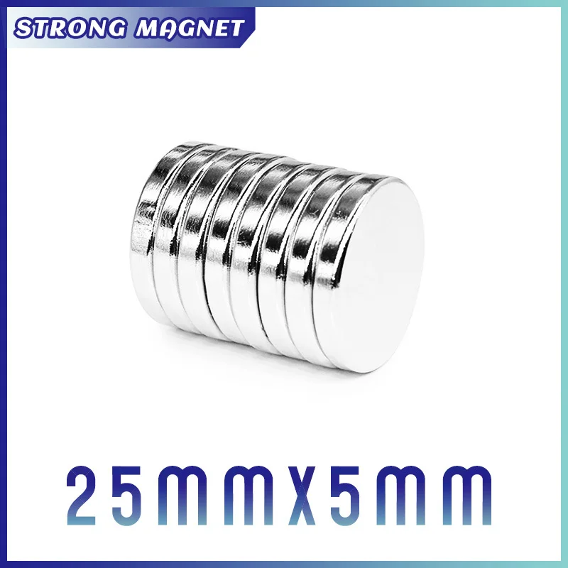 

1/2/5/10/15/20PCS 25x5 mm Disc Strong Powerful Magnets N35 Bulk Round Search Magnet 25x5mm Permanent Neodymium Magnet 25*5