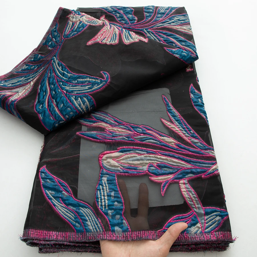 

African Jacquard Lace Fabric French Net Embroidery Lace 2025 High Quality Nigeria Brocade Fabric For Women Wedding Dresses