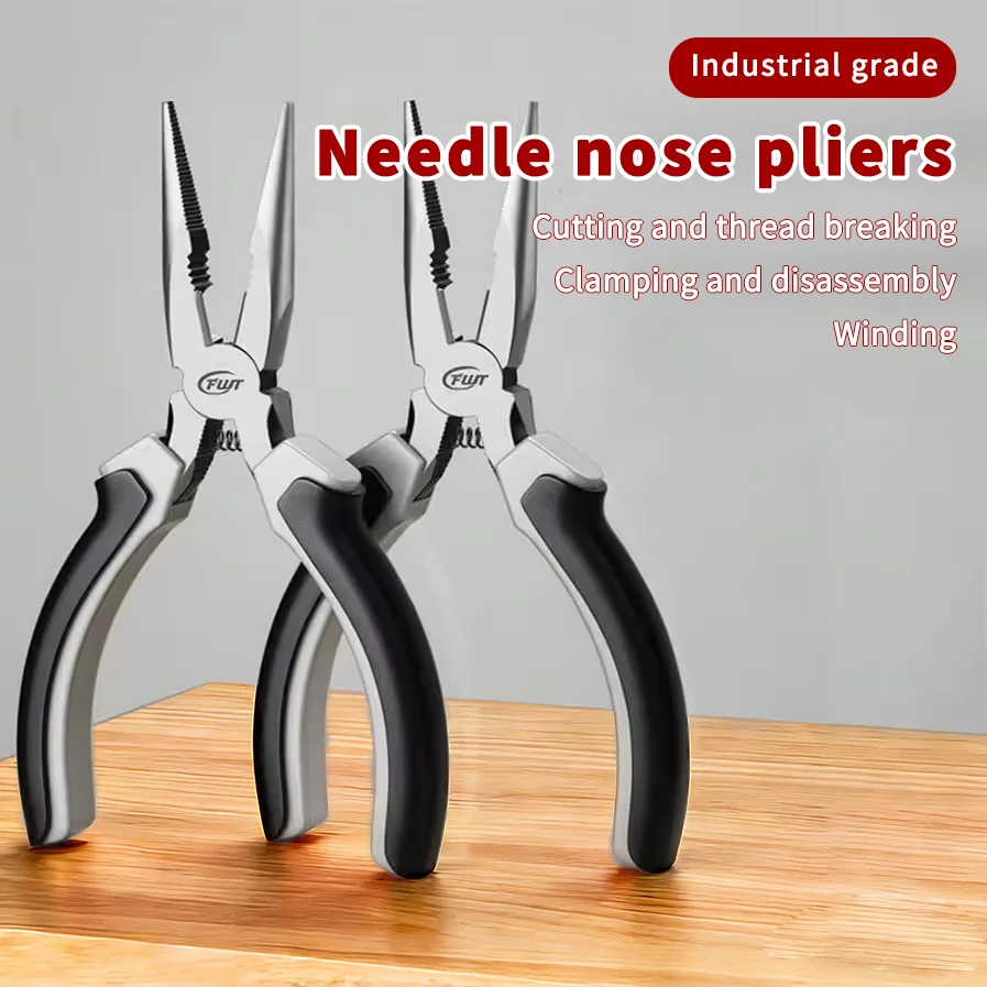 1pc, 6 Inch Long Pointed Nose Pliers, Industrial Grade Pliers,  Jewelry Making, Precision Tip Pliers, Suitable For Home, Fish