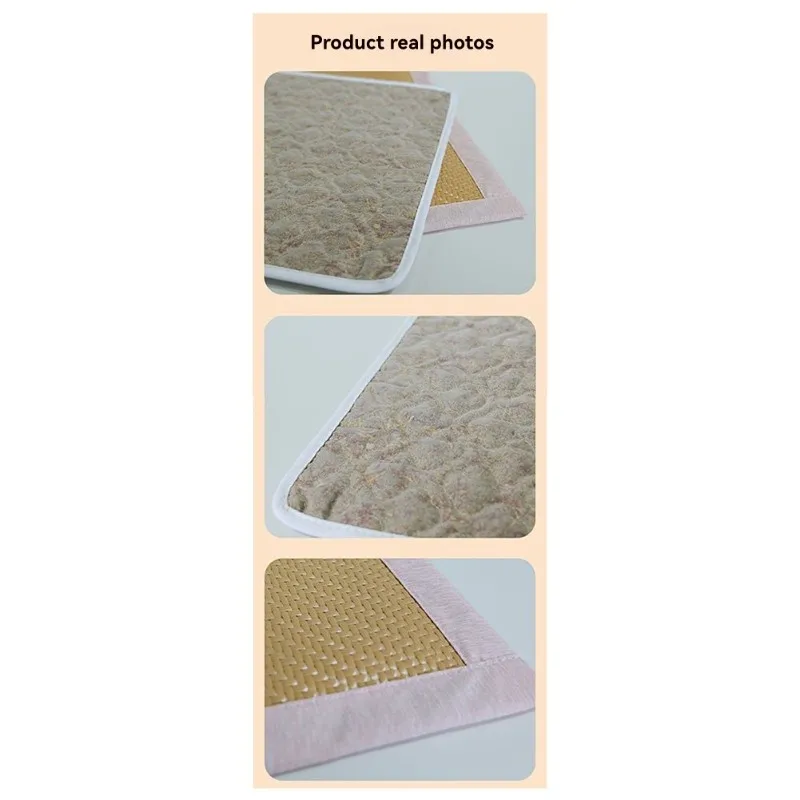 RMWIN-Summer Cooling And Breathable Bamboo Rattan And Mugwort Moxibustion Seat Cushion For Home, Office, Car Use