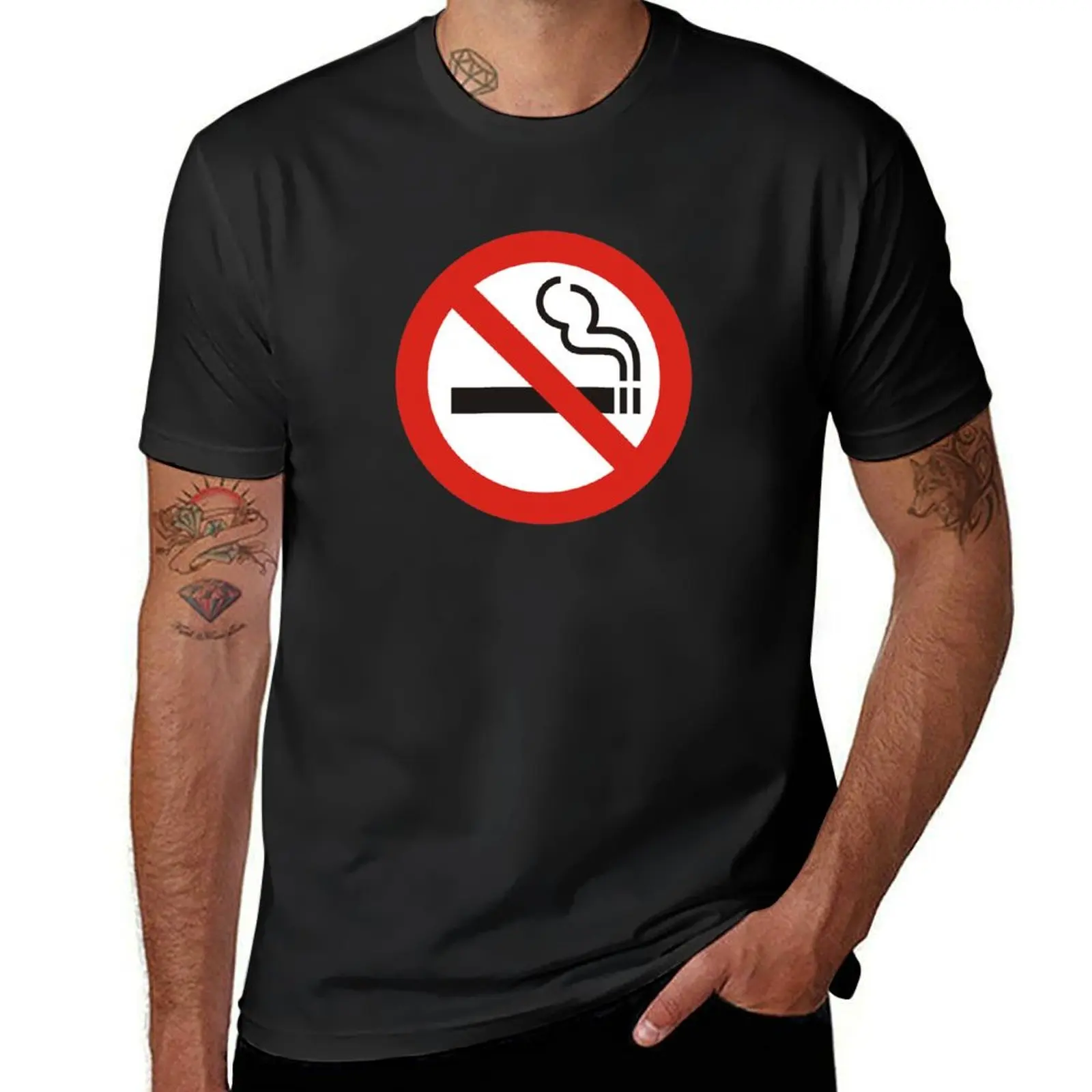 No Smoking Sign T-Shirt summer tops oversized summer top mens t shirts casual stylish