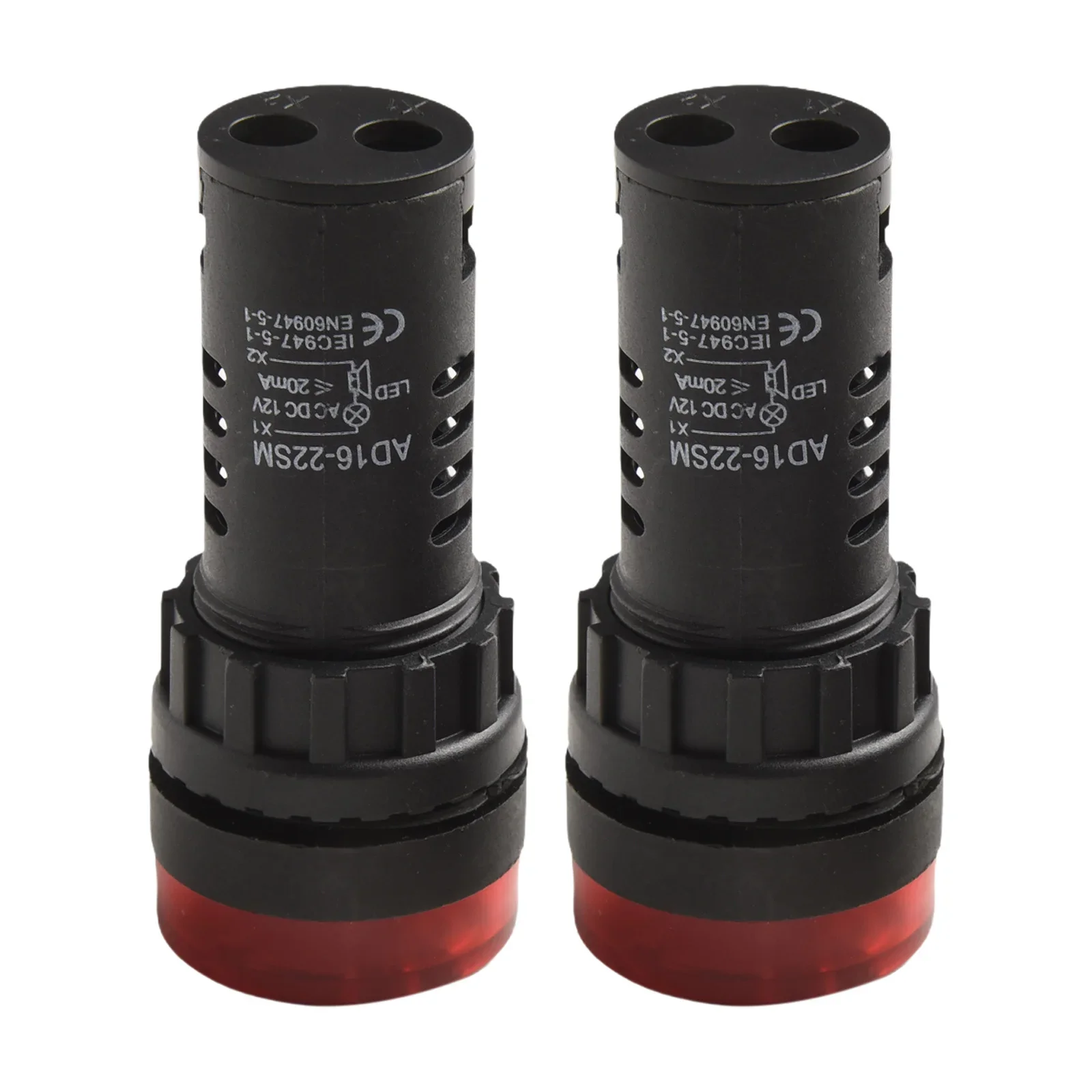 Flashing Red LED Indicator With Buzzer For 12V Systems 22mm Hole Size Reliable Visual And Audio Alerts For Equipment