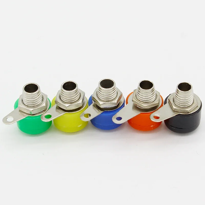 10pcs/lot 4mm banana binding post 4mm banana socket Free shipping 5color/lot