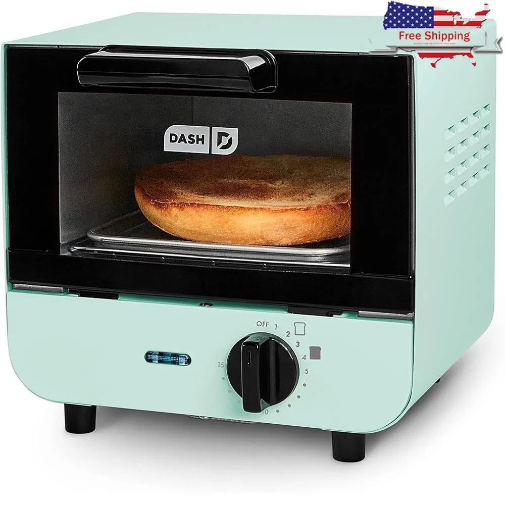 Mini tostadora, horno, cocina, pan, pan, galletas, Pizza, Paninis con bandeja para hornear y apagado automático, diseño fácil de limpiar