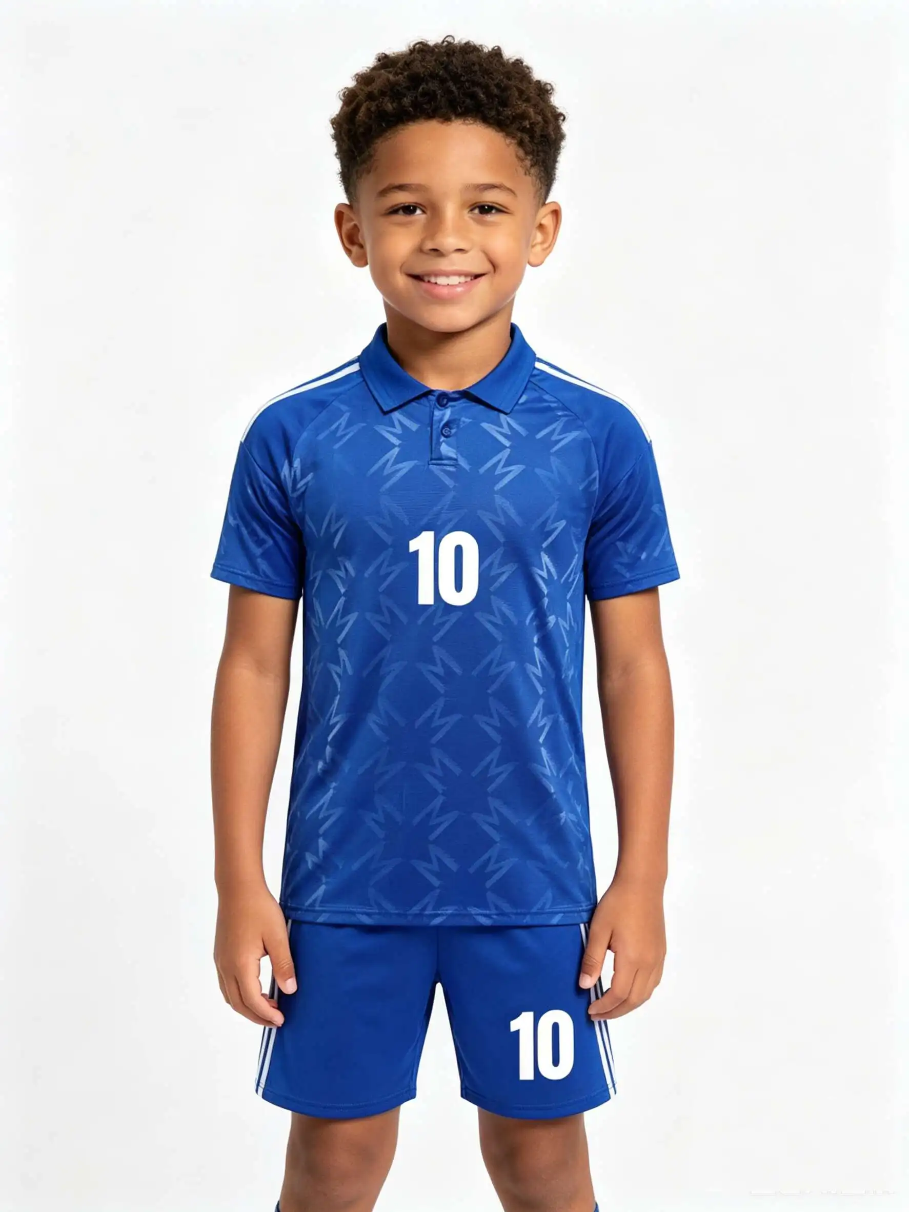 26/27 Unisex Blank Soccer Jersey Set, Kids & Adults Training Uniforms for School Sports, Running & Team EventsBlue No. 10 view 2