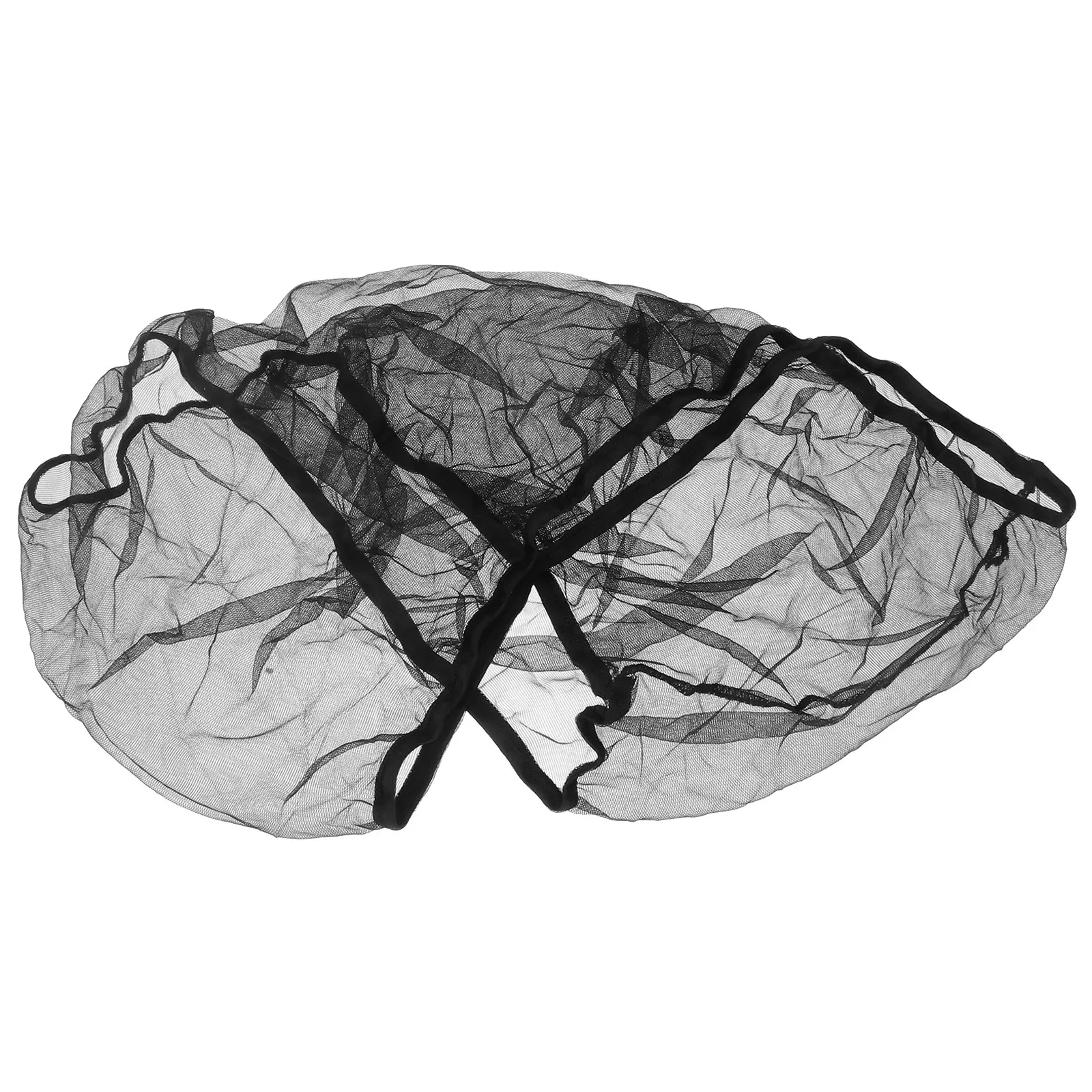 Mesh Bird Cage Cover Skirt Size M Black Heavy-Duty Airy Fabric Cage Net Catcher Floor Scatter Protector Machine Washable