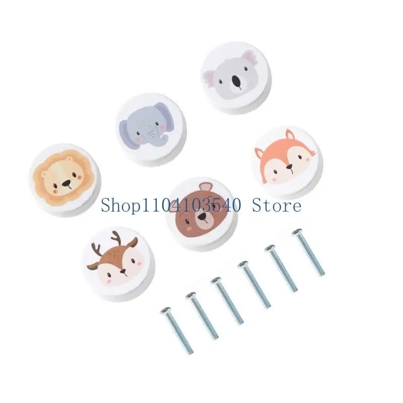 

02DC Round Woode Drawer Cabinet Handle Multi-style Drawer Knob