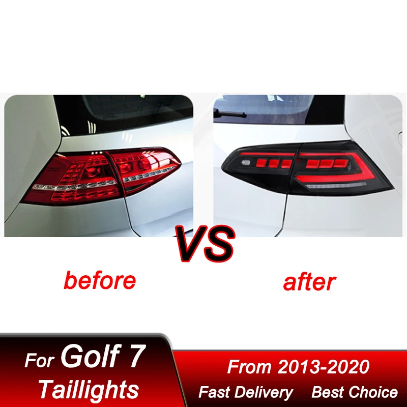 Suitable for 13-17 VW Golf 7 Golf 7.5 taillight assembly modification with high 8.5 dynamic LED running lights rear taillights