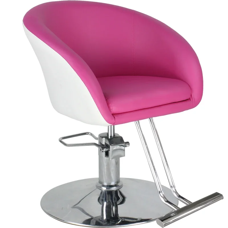 Pink Portable Barbers Armchairs Swivel Lounges Luxury Pedicure Hairdressing Chair Professional Cadeira Salon Furniture MQ50BC