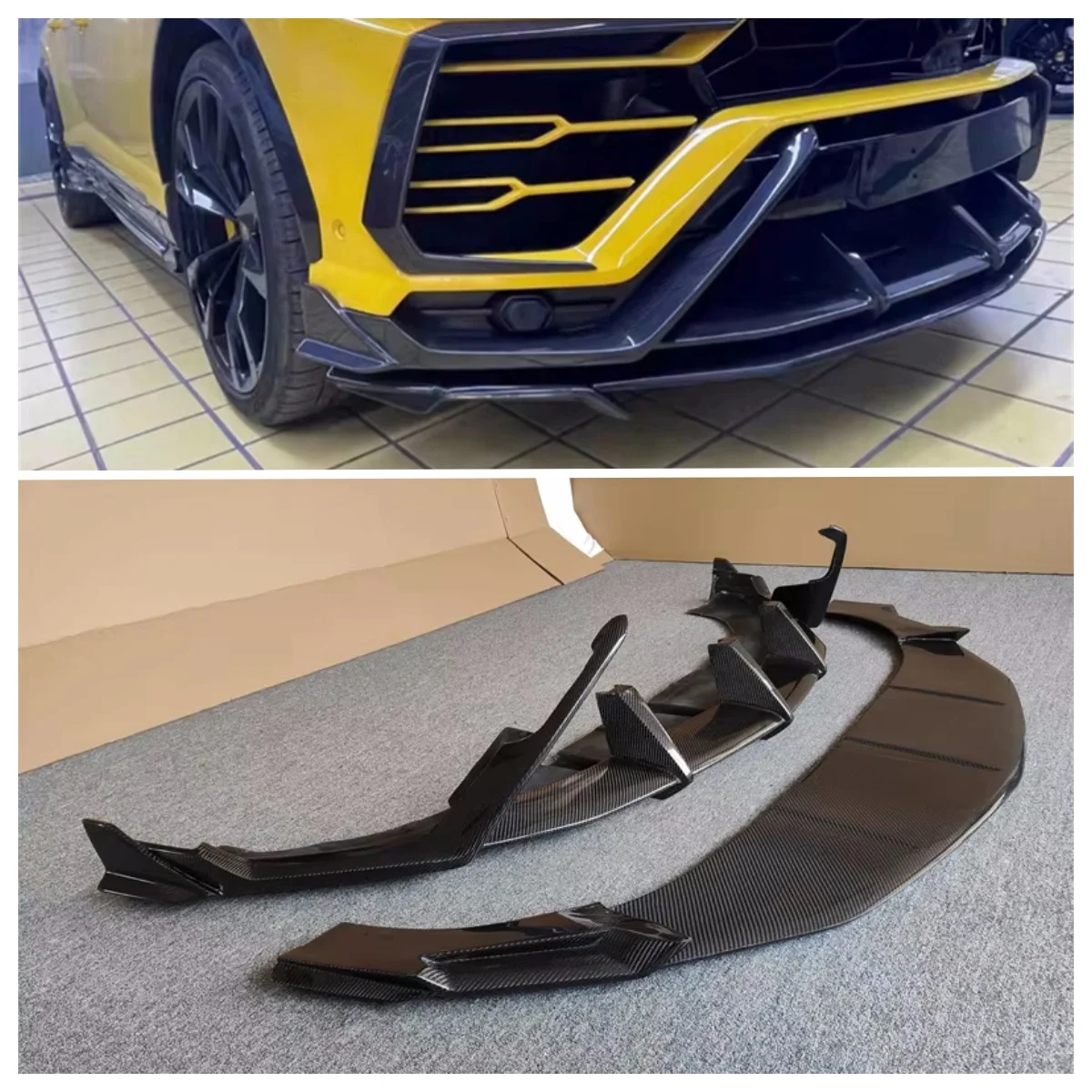 

Used for the Lamborghini URUS T0P Style Carbon Fiber Body Kit for the Upper and Lower Front Lips of the URUS