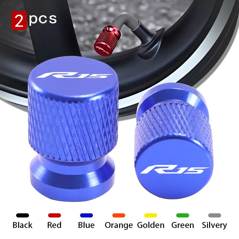2pcsMotorcycle CNC Aluminum Tire Valve Air Port Stem Cover Caps For YAMAHA YZF R15 YZFR15 R15 V3 YZF-R15 Accessories