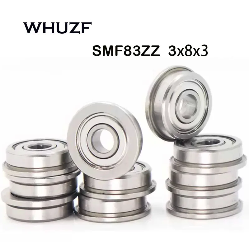 

SMF83ZZ Flange Bearing 3*8*3 mm ( 10 PCS ) ABEC-7 Double Shielded Stainless Steel Flanged SMF83 Z ZZ Ball Bearings SMF83Z SMF83