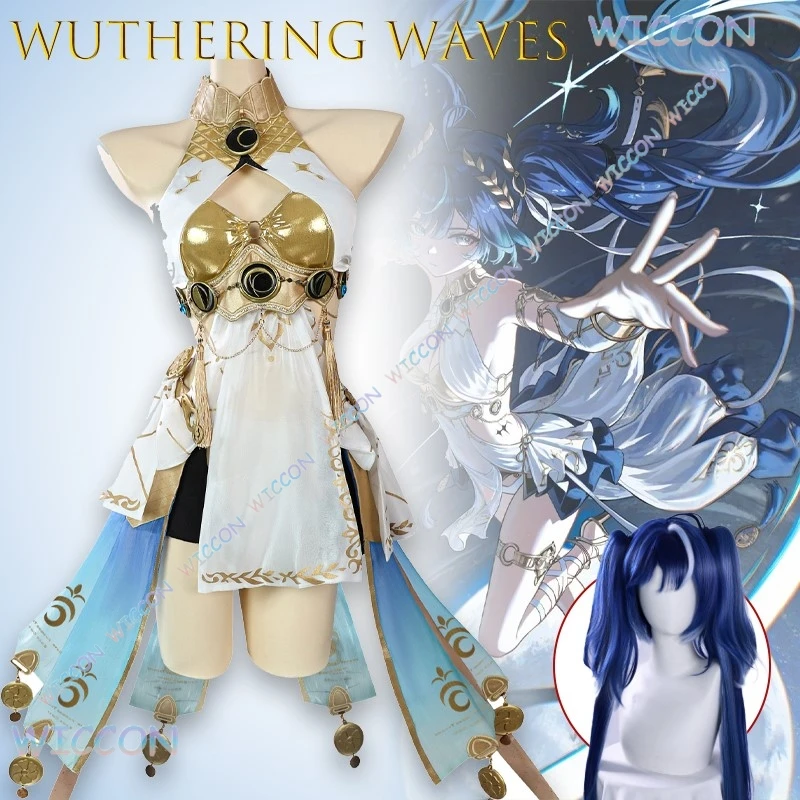 

Wuthering Waves IUNO Cosplay Costume Anime Goddess Dress Twin Tails Roleplay Outfit Halloween Game Christmas Party Carnival