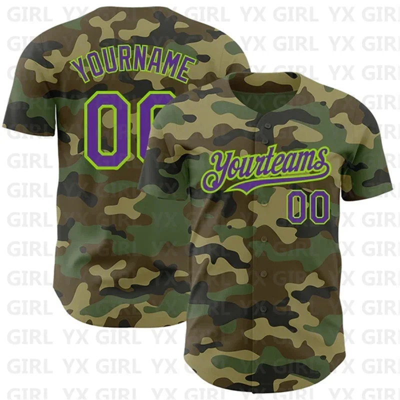 Custom Camo Gold-Black Authentic Salute To Service Baseball Jersey 3D Printed Men Women Shirt Casual Shirts Sport Unisex Tops