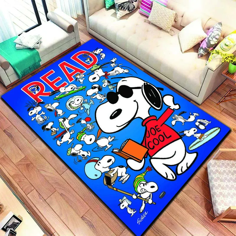 

HD Cute Cartoon Snoopy Printed Carpet Children's Anti slip Living Room Bedroom Decoration Carpet Hotel Office Entrance Carpet