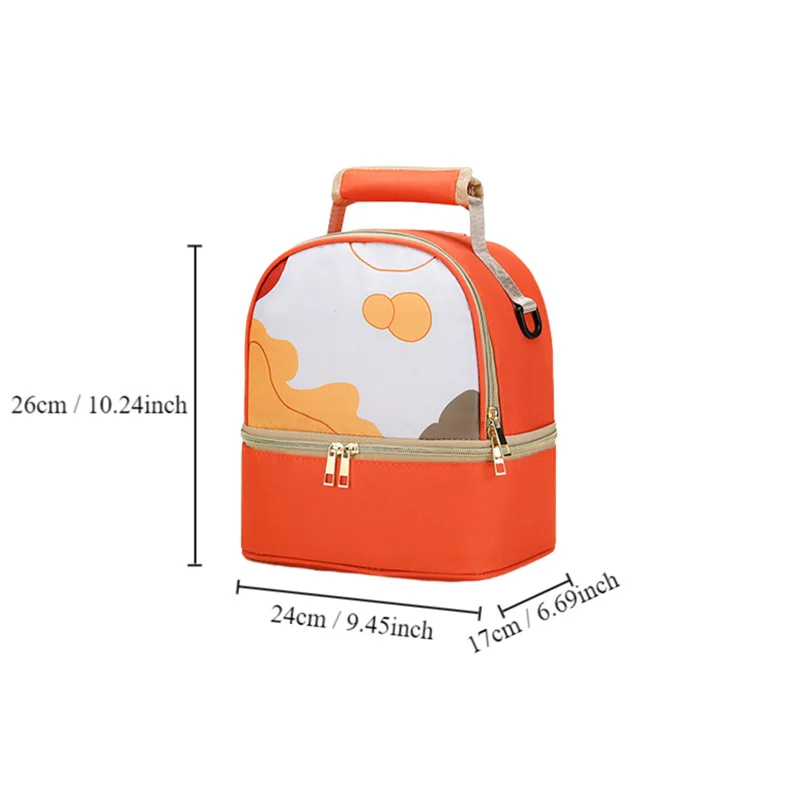 Double Layer Insulation Cooler Bag Mummy Breastfeeding Diaper Backpack Baby Milk Storage Thermal Bags for Lunch Food Container