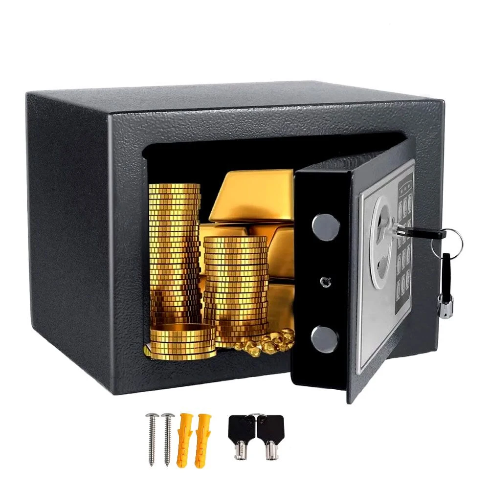 Electronic Digital Keypad Lock Safe Security Box All Steel Safe Deposit Equipped with Electronic Lock & Rotary Knob for Office