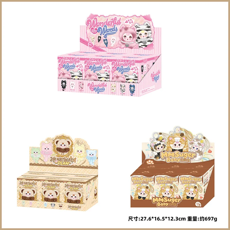 

Anime Plush Doll Keychain Cute Cartoon Furry Bear Coat Blind Box Collectible Bag Pendant Home Decoration For Kids Gift Fans Toys