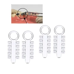 200pcs Dental Orthodontic Rotation Wedges Elastic Rubber Bands Brace Ligature Rotary Torsion Pad Brackets Accessories Clear