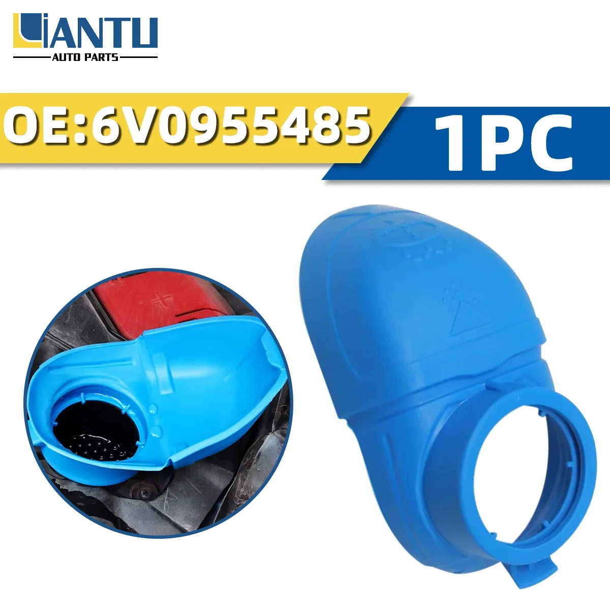 

1pc Windshield Washer Reservoir Cap 6v0955485 00009670 Is Suitable For Volkswagen Skoda Automotive Parts Reservoir Cap