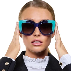 New Fashion Irregular Sunglasses Women Retro Oversize Square Sun Glasses Female Vintage Shades Brand Designer Elegant Eyewear Oc