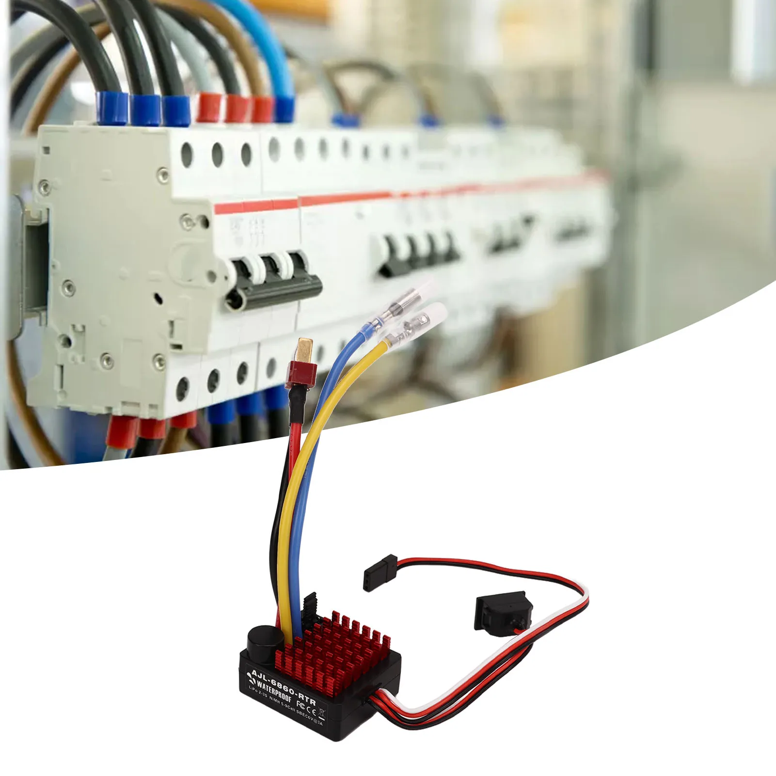 

AJL 6860 RTR RC автомобильный матовый ESC 60A водонепроницаемый электронный регулятор скорости для 1/10 RC автомобиля лодки 60A RC матовый ESC