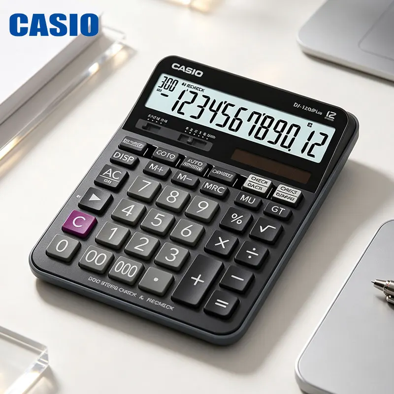 Casio DJ-120D/AX-120/fx-82ES PLUS Grand and durable business calculator, high-precision operation, project budget calculation