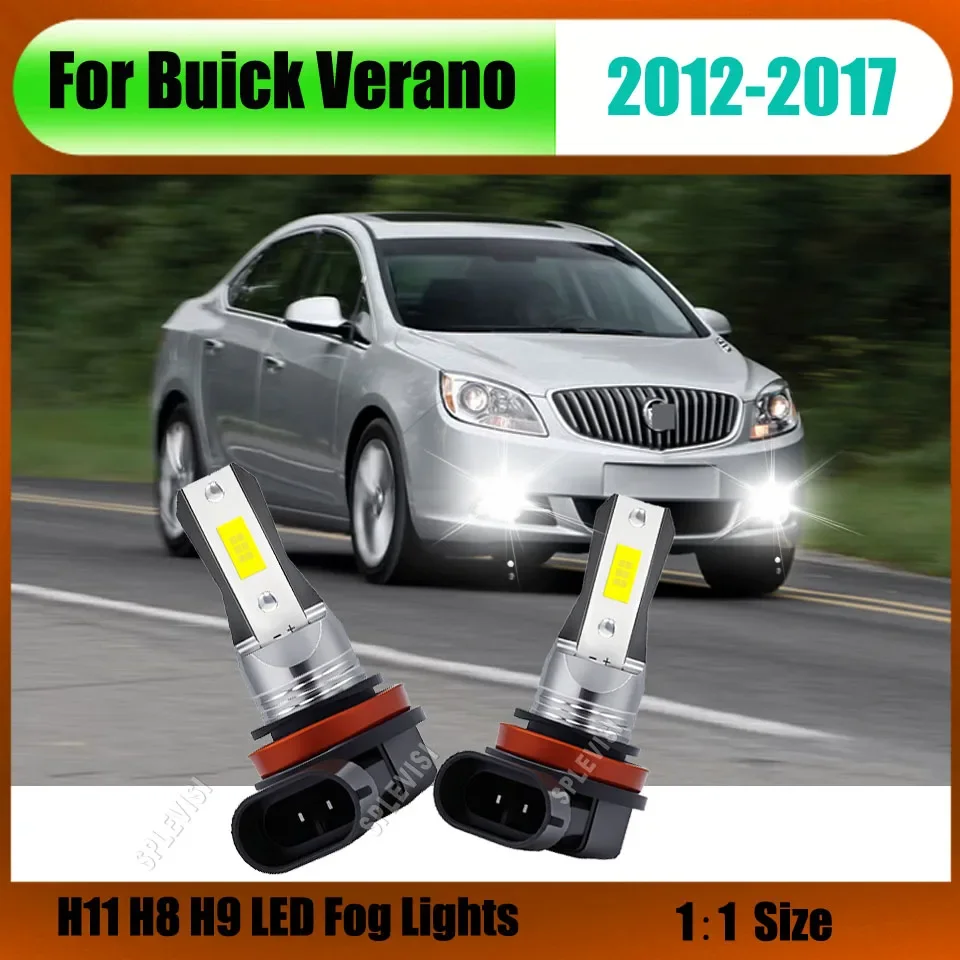 H11 H8 H9 Fog Lights for Cars – Direct Replace No Wiring Modifications Needed For Buick Verano 2012 2013 2014 2015 2016 2017
