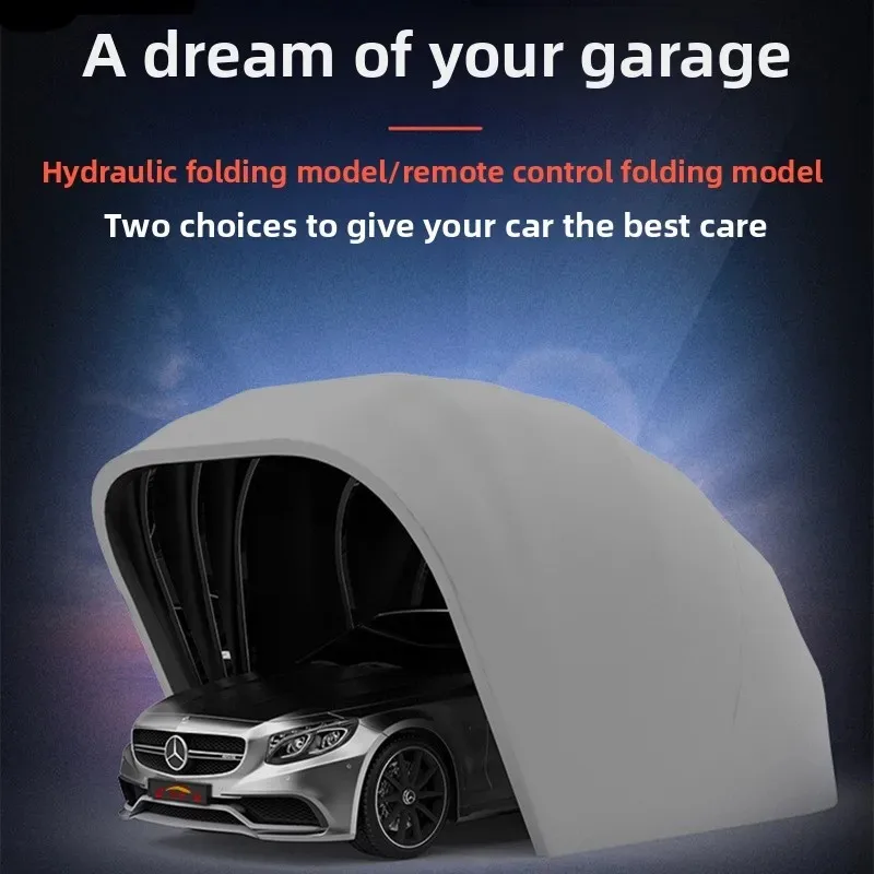 5.5 Meters Fully automatic Automatic Mobile Garage Sun Protection Folding Telescopic Carport Car Parking Shed Sun Awning