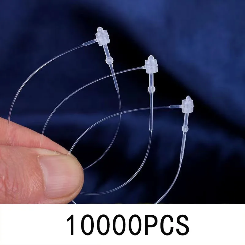 10000pcs Snap Lock Loop Lock Fasteners Natural 9/15/18/23/30cm Plastic Fastener Hang Tag Snap Lock for Retail Store Price Pins