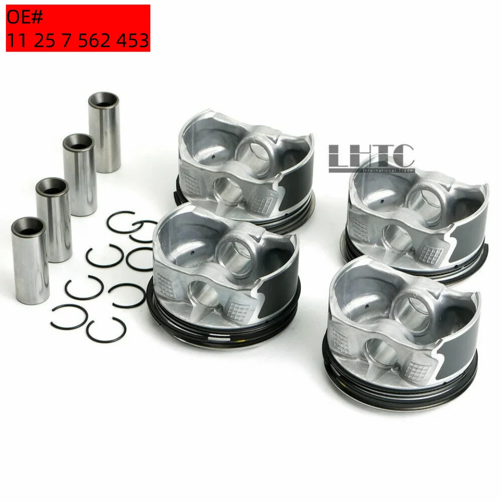 طقم مكبس 4 قطع STD Ø84 مم OE #   11 25 7 562 453 لسيارات BMW N42B20A N46B20A N45 E46 E90 E81 116i 316i-