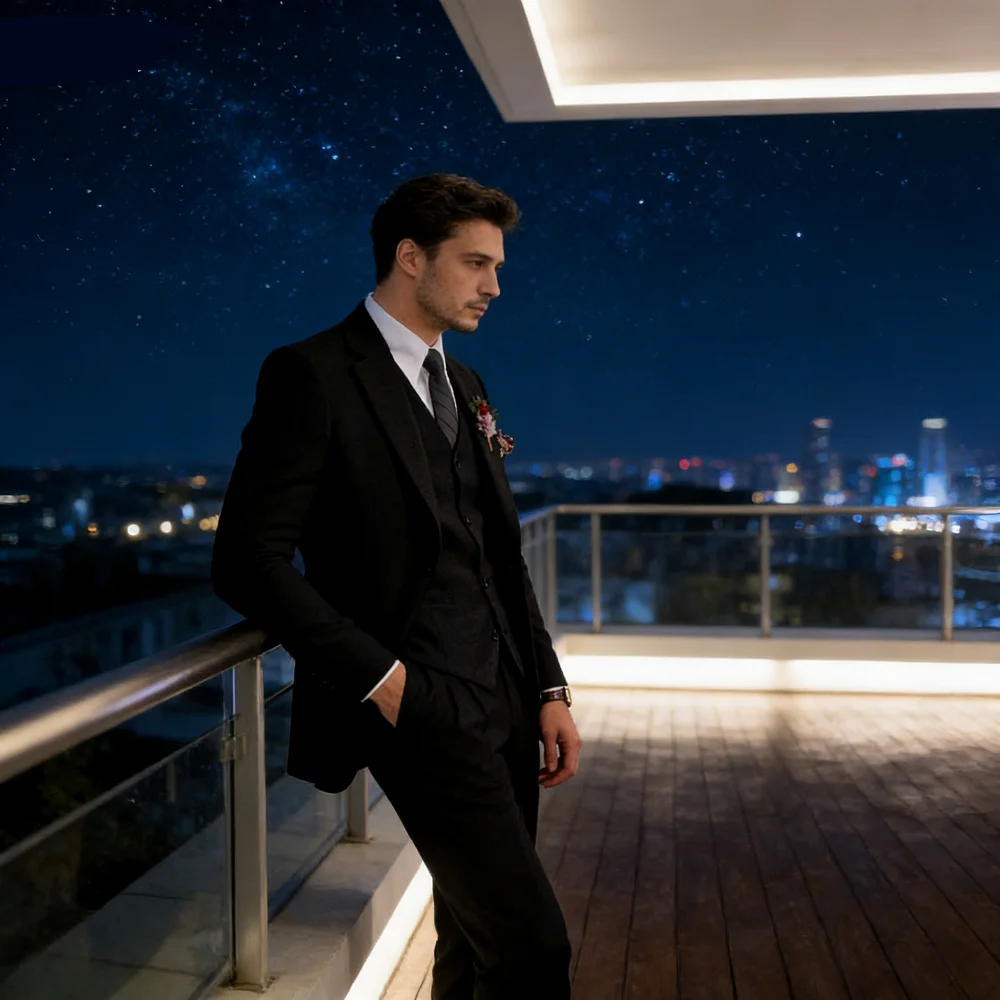 

Мужской свадебный смокинг из коричневого твида, костюм из трех предметов для курения «рыбья кость» с зубчатыми лацканами, деловой твидовый эстетический индивидуальный крой