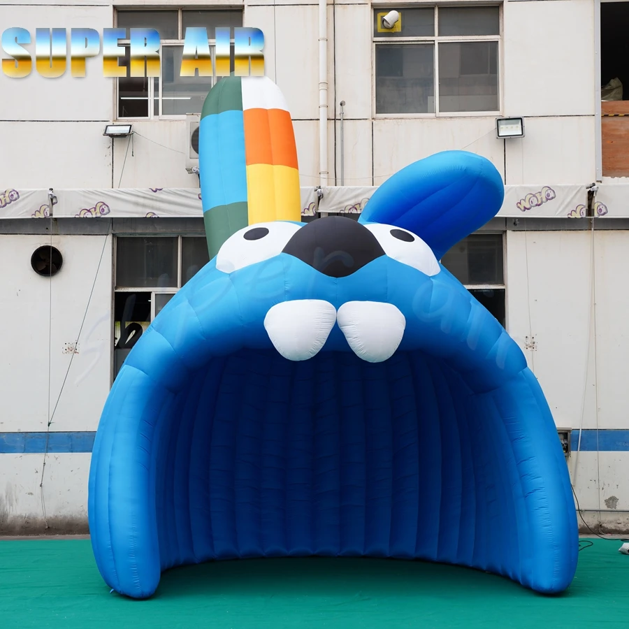 Commercial Grade Inflatable Cartoon Character Tunnel with Blower for Event Entrance Decoration
