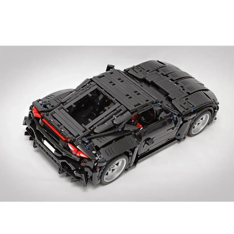 MOC-69993 Black GT Supercar 1:10 Model klocków budowlanych • 3053 części klocki edukacja dorosłe dzieci urodziny niestandardowa zabawka prezent