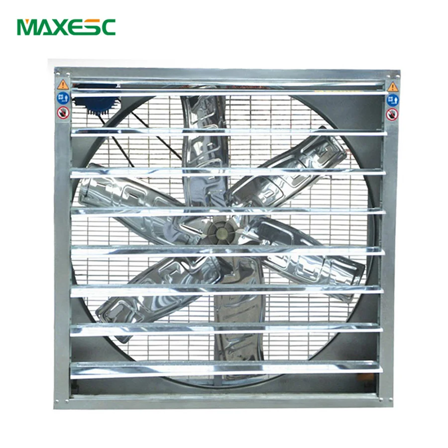 50-inch wall-mounted industrial drop hammer axial flow ventilation exhaust fan for agricultural greenhouses and poultry farms