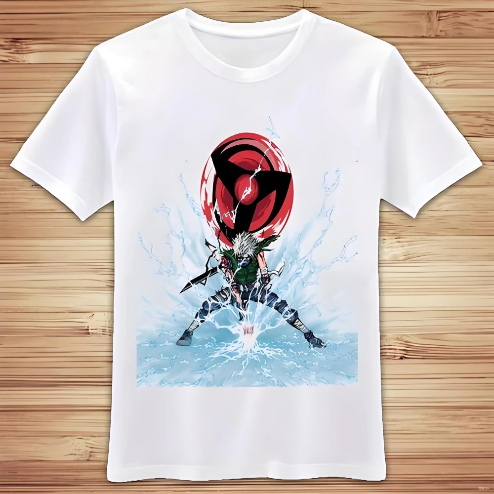 2026 verão anime japonês naruto hatake kakash uzumaki naruto akatsuki camiseta de manga curta, adequado para homens e mulheres