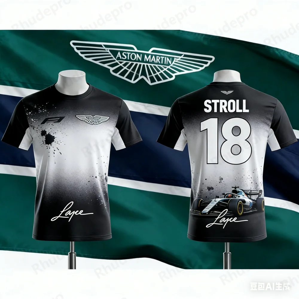 

Aston Martin T Shirt Men Pure Cotton Motorcycle Jersey Fernando Alonso 14 Racing 2026 AMR Series Fashion Fan James Bond Tee